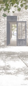 Tenture Murale "Porte vitrée" 150X47cm