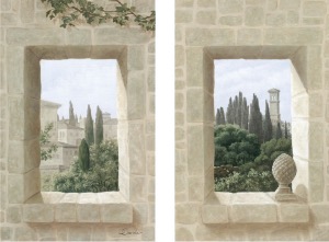 Tenture murale "Toscane petites fenêtres"