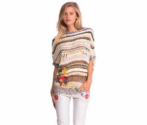 Pull rayé femme manches courtes - Desigual Frica